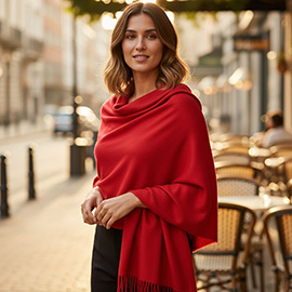 Solid Cashmere Blend Soft Wrap Shawl Scarf