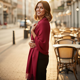 Solid Cashmere Blend Soft Wrap Shawl Scarf