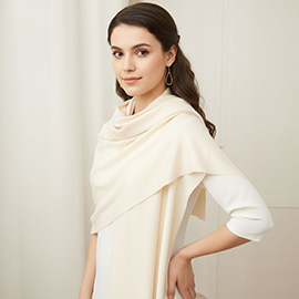 Solid Cashmere Blend Soft Wrap Shawl Scarf