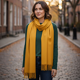 Solid Cashmere Blend Soft Wrap Shawl Scarf