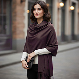 Solid Cashmere Blend Soft Wrap Shawl Scarf