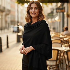 Solid Cashmere Blend Soft Wrap Shawl Scarf