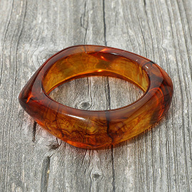 Abstract Square Celluloid Acetate Bangle Bracelet