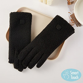 Cozy Teddy Faux Fur Smart Touch Gloves