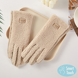 Cozy Teddy Faux Fur Smart Touch Gloves