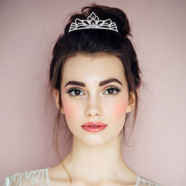 Elegant Rhinestone Paved Princess Tiara