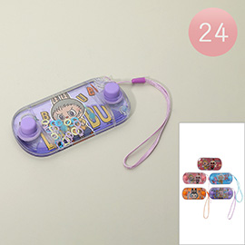 24PCS - Kids Monster Bunny Printed Water Ring Toss Game Toys