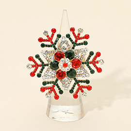 Bubble Stone Snowflake Stretch Ring