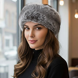 Elegant Faux Fur Winter Headband Earmuff