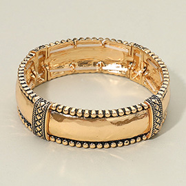 Boho Antique Metal Stretch Bracelet