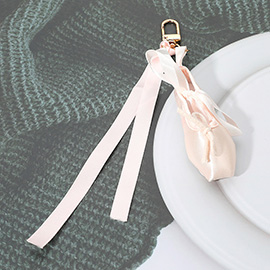 Ballet Shoe Ribbon Keychain Bag Charm