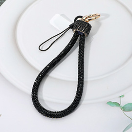 Bling Studded Phone Strap Keychain Bag Charm