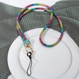 Bling Studded Phone Loop Holder Keyring Lanyard
