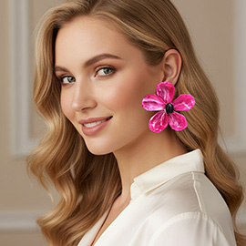 Bold Flower Statement Earrings