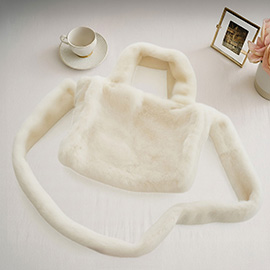 Soft Stylish Plush Tote Crossbody Shoulder Bag