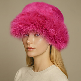Faux Fur Soft Plush Winter Bucket Hat