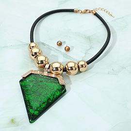 Geometric Bold Pendant Statement Necklace