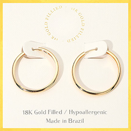 18K Gold Filled Hypoallergenic Hoop Earrings