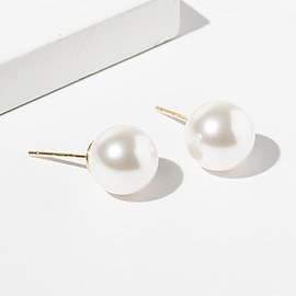 Gold Dipped Swarovski Pearl Stud Earrings