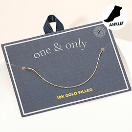 18K Gold Filled Twisted Chain Anklet