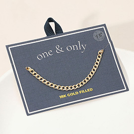 18K Gold Filled Classic Cuban Chain Bracelet