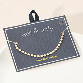 18K Gold Filled Disc Link Chain Bracelet