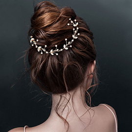 Cz Marquise Round Stone Cluster Vine Wrap Headpiece