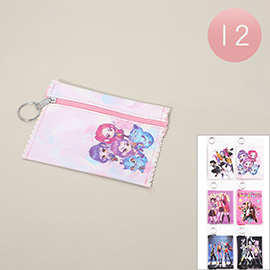 12PCS - KPop Demon Hunters Huntrix Animated Hero Squad Mini Coin Purse Pouch Bags