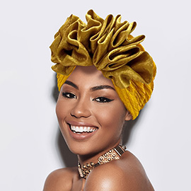 Ruffled Statement Turban Hair Wrap