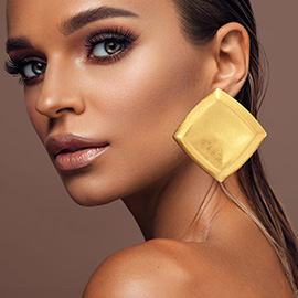 Bold Geometric Metal Statement Earrings