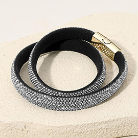 Bling Studded Wrap Magnetic Bracelet
