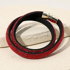 Bling Studded Wrap Magnetic Bracelet