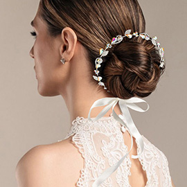 Teardrop Stone Cluster Vine Wrap Headpiece