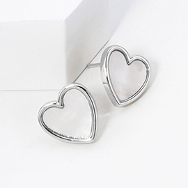 Gold Dipped Heart Stud Earrings