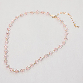 Faceted Bead Station Chain Necklace