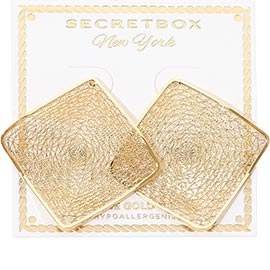 SECRET BOX_Genuine Gold Dipped Bold Geometric Statement Earrings