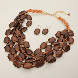 Multi Layered Beaded Statement Necklace