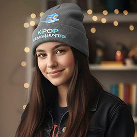 Kpop Demon Hunters Derpy Graphic Winter Beanie Hat