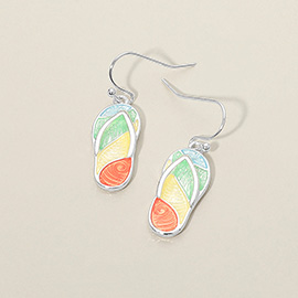 Flip Flop Charm Drop Dangle Earrings