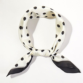 Polka Dot Print Square Bandana Scarf