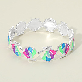 Shell Beaded Stretch Bracelet