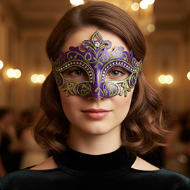 Mardi Gras Ornate Masquerade Costume Party Eye Mask