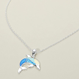 Dolphin Charm Pendant Necklace