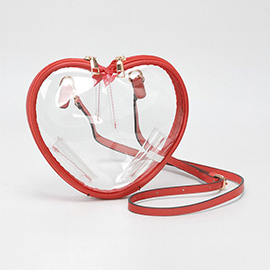 Heart Shaped Transparent Crossbody Bag