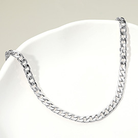 Silver Dipped Cuban Chain Necklace
