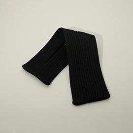 Short Ribbed Knit Stretch Phone Pouch  Phone Holder