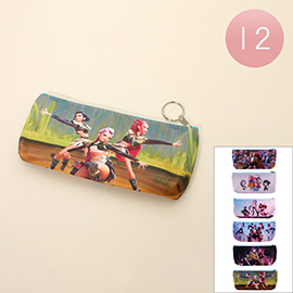 12PCS - Kpop Demon Hunters HUNTRIX Graphic Printed Pencil Cases