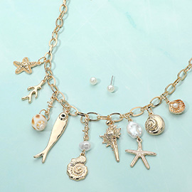 Whimsical Coastal Charm Station Necklace