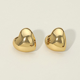 Stainless Steel Heart Stud Earrings