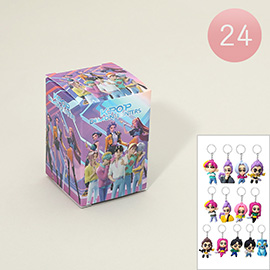 24PCS - Kpop Demon Hunters Character Figure Keychain Blind Box